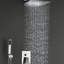Douche de pluie Modern Bathroom - Tête murale avec poignée et rouille - Mélangeur de luxe de conception polie-131262885