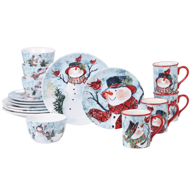 Service de vaisselle en céramique The Holiday Aisle® Greyce - Service pour 4