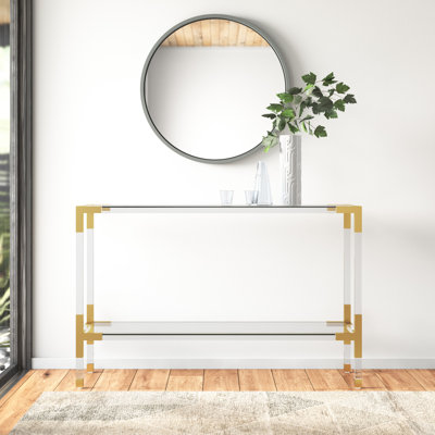 Funnell 47'' Glass Top Console Table