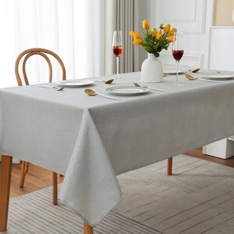 Gliter Table Cloth, 108cm L x 70cm W, Grey