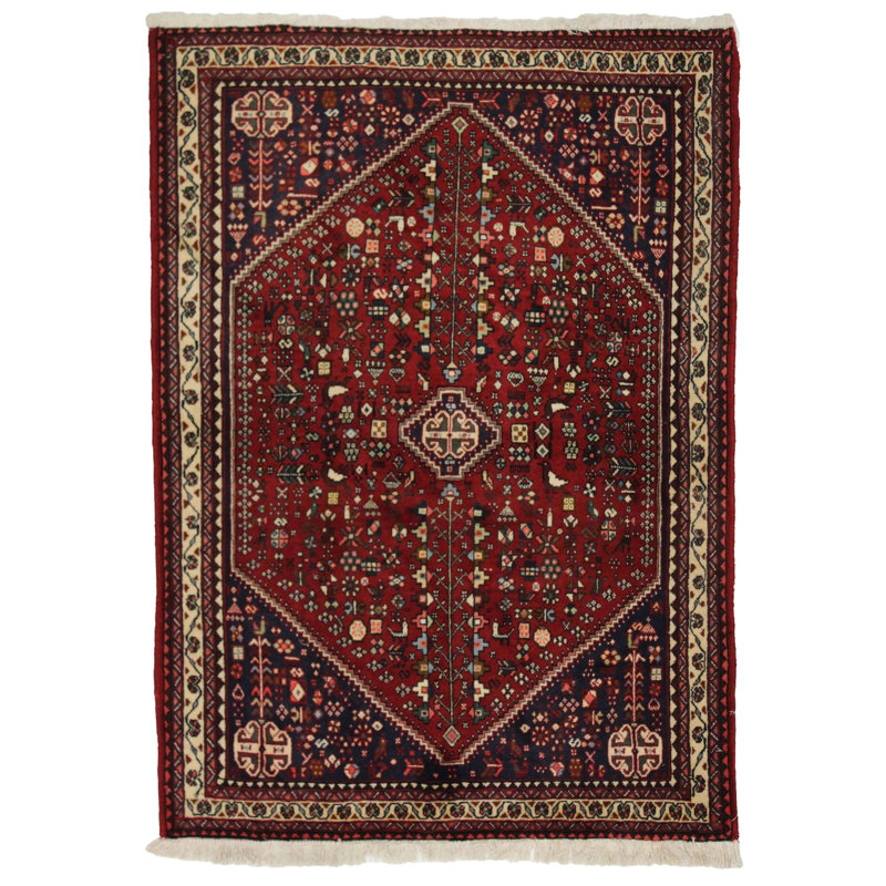 Orfelinda Oriental Area Rug in Red