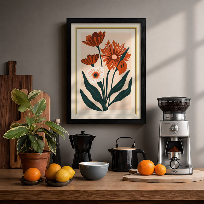 Studies Botanical - Framed Print, Black, A3 - 42.0 x 29.7 cm
