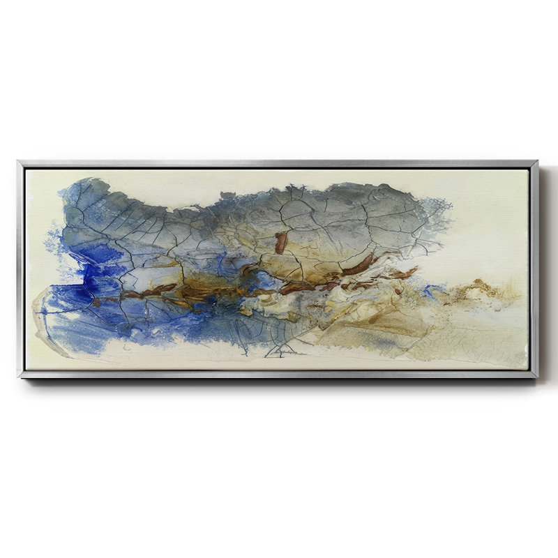 Golden Cleft I - Framed Canvas, 20" H x 50" W