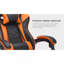 Chaise de jeu avec repose-pieds, chaise d'ordinateur ergonomique avec appui-tête et support lombaire, chaises de jeu vidéo à hauteur réglable en matériau respirant pour adultes-481271746