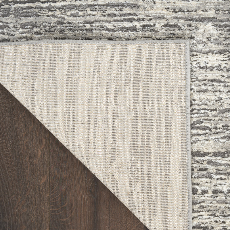 Tapis tissé durable moderne abstrait Ivaline, Rectangle 8 pi x 10 pi