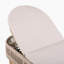 Ensemble de 2 chaises longues d'extérieur réglables en bois d'acacia pour l'extérieur - non rembourrées pour la cour arrière - corde beige et fer naturel-120521602-120521604