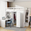 Lit superposé double avec garde-robe, bureau et tablettes-1599941442