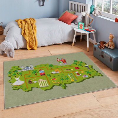 Tapis luxueux (3,3 x 5,9 pi), 100% polyester, 740 g / m² | Éponge stratifiée antidérapante pour plus de confort | Antibactérien, facile à nettoyer, lavable à la machine | Parfait pour le salon et la chambre à coucher