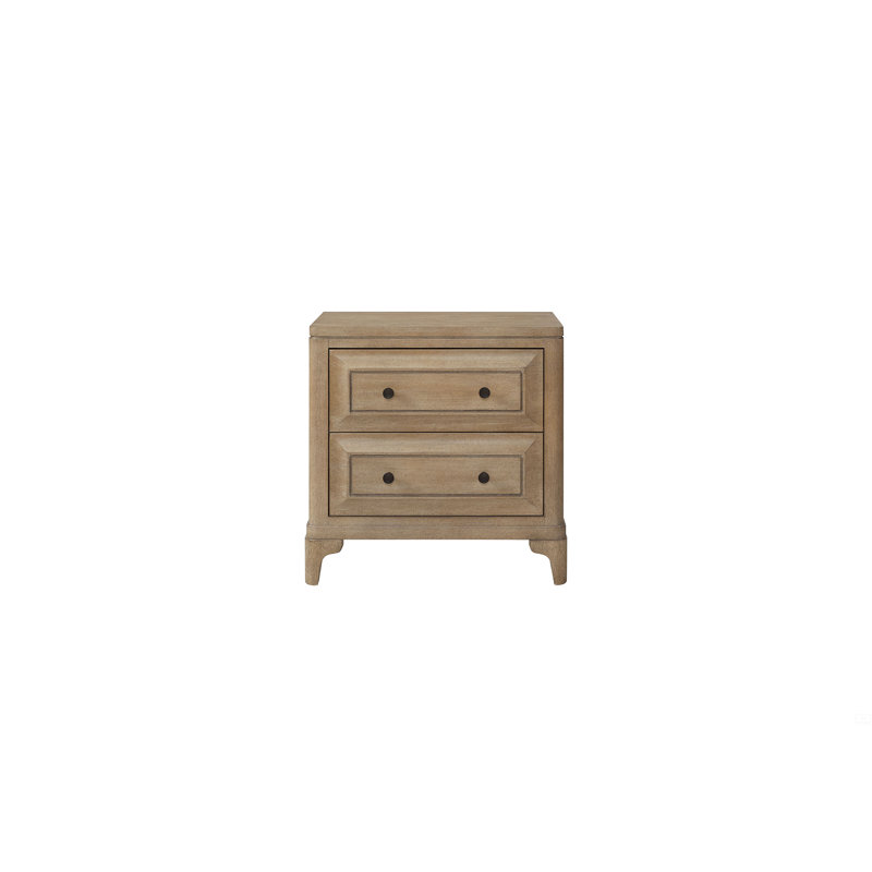 2 Drawer Nightstand With Sand Finish