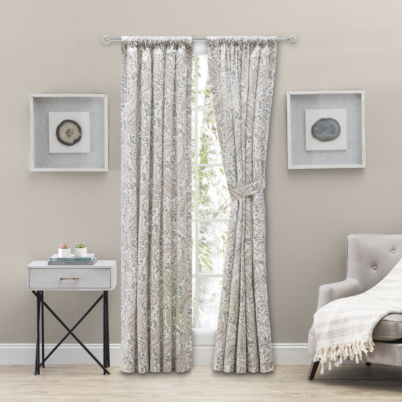 Miyisha 100% Cotton Room Darkening Curtain Pair, 50" W x 54" L