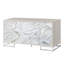 Armoire console Panos White Marcle Paint & Chrome