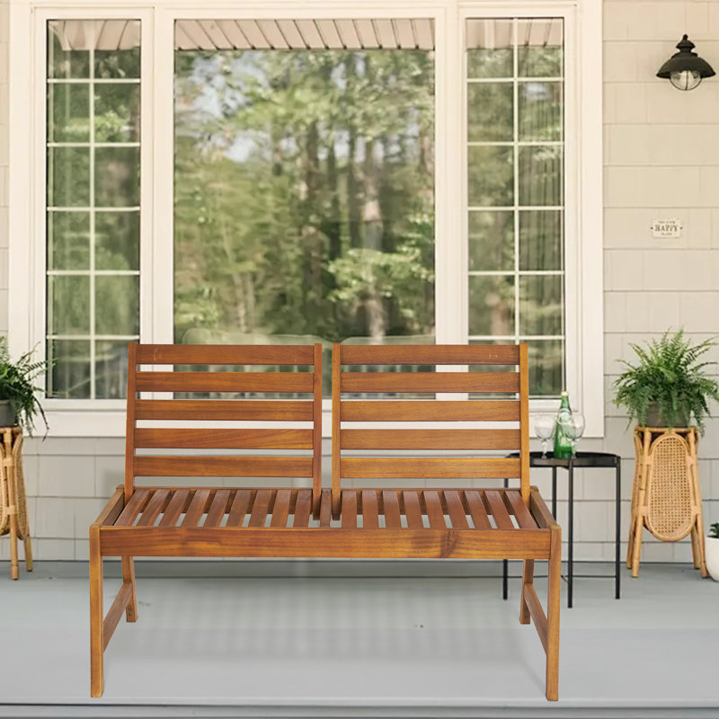 Rosettia Solid Wood Acacia Outdoor Bench
