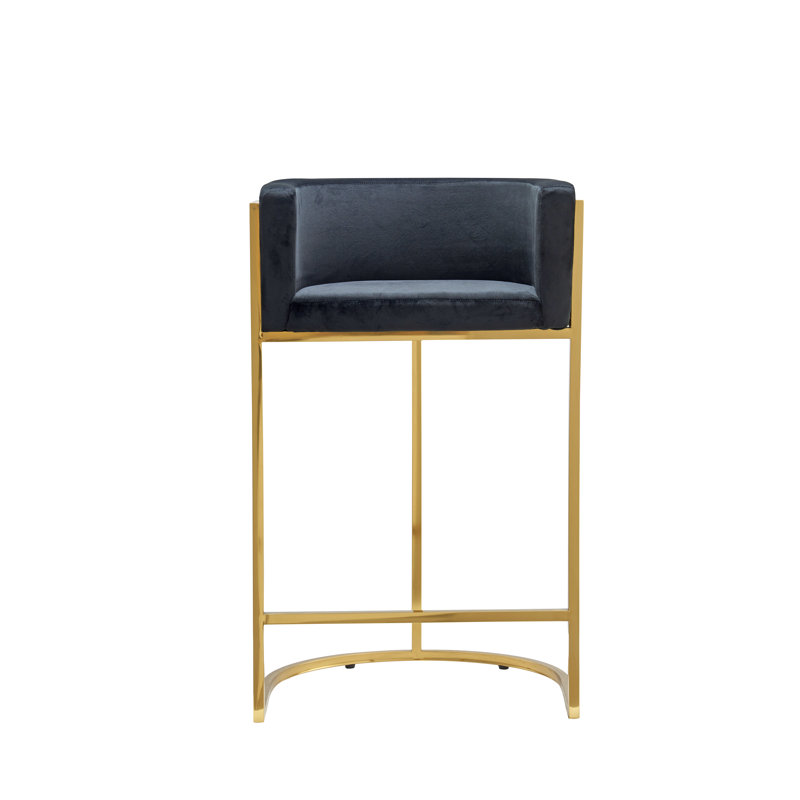 Mells Upholstered Counter Stool with Metal Frame