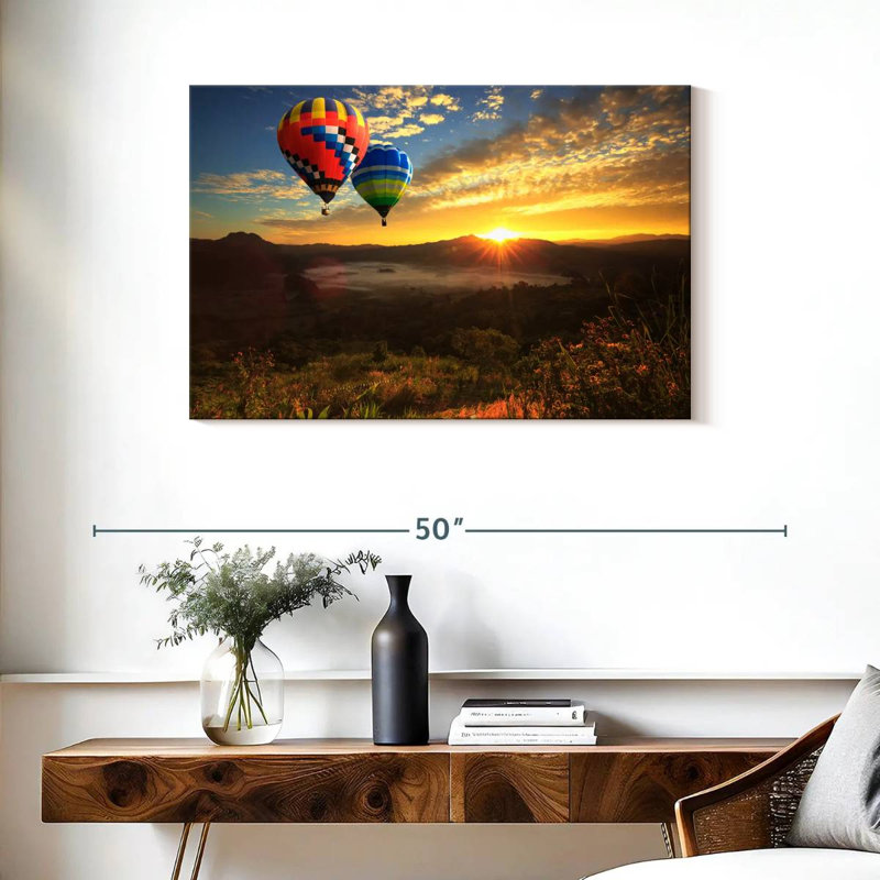 Montgolfières Mehar au lever du soleil, H 24 po x l 36 po