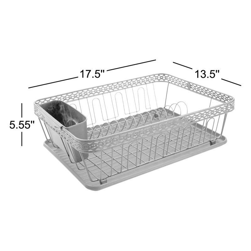 Arriya Black Stainless Steel Dish Rack