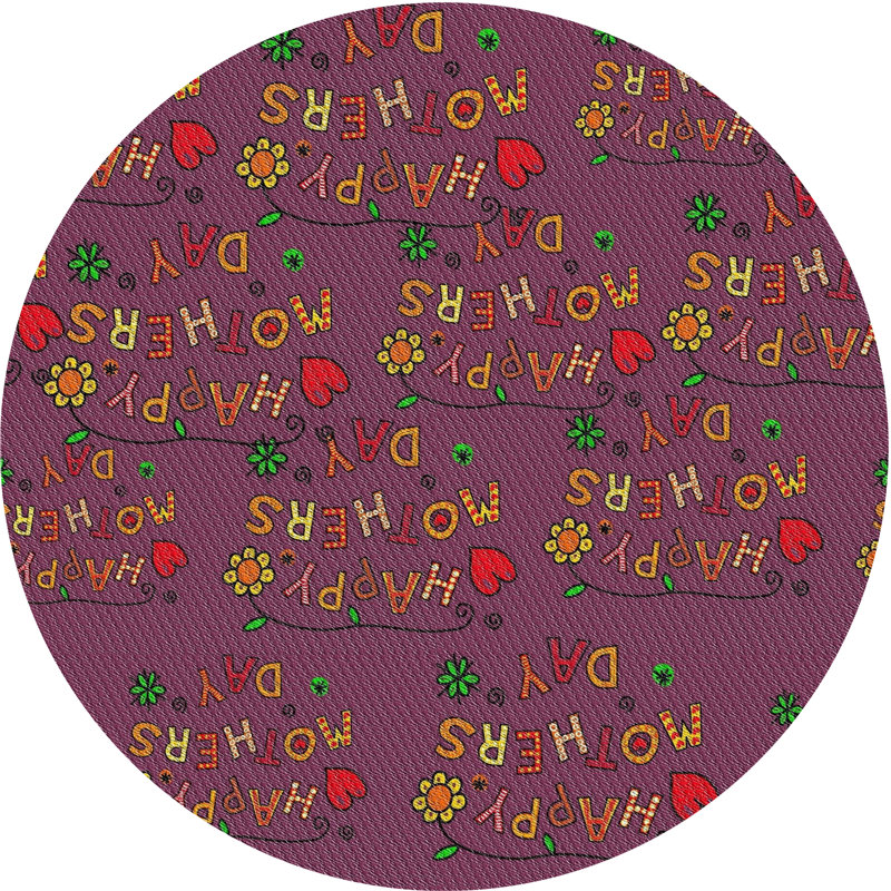 Rose/rouge bendheim Tapis décoratif, Rond 3 pi