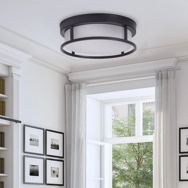 Plafonnier encastré rond 2 lumières Arath