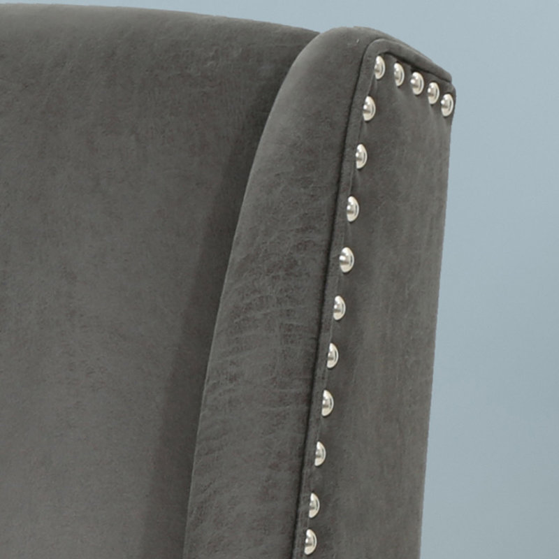 Chaise de travail en polyester Strouse, Ardoise