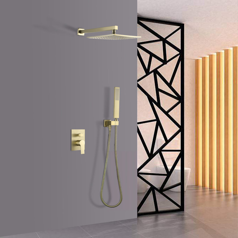 Topcraft 10 Inch Rain Shower System with Rough-In Valve & Handheld Shower
