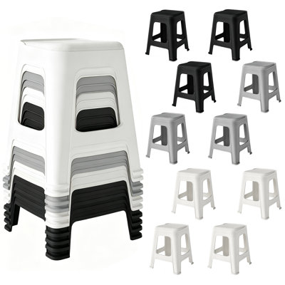 10Pcs Stackable School Chairs, 18.8" Colorful Kids Plastic Chair For Classroom, School, Kindergarten, Home.