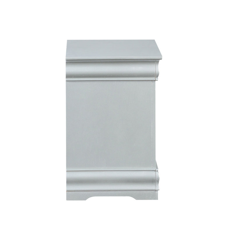 Table de chevet Louis Philippe III, Argent argent