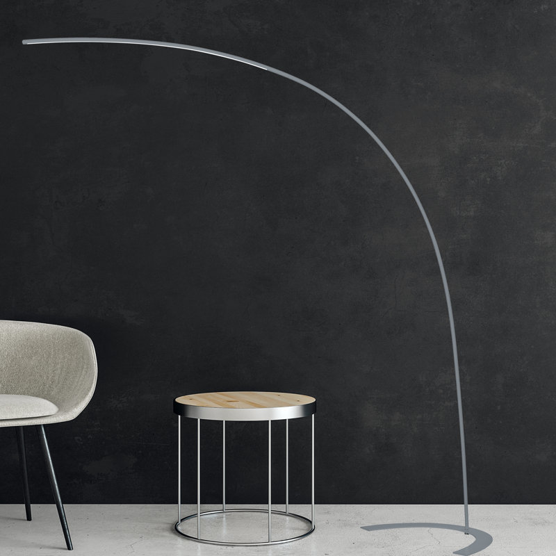 Bae 83'' LED Arched Floor Lamp, Titanium