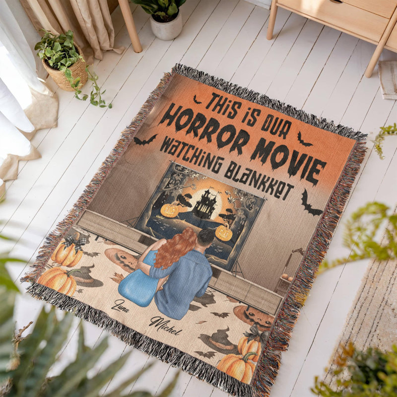Couverture tissée personnalisée Horror, 50 po x 60 po