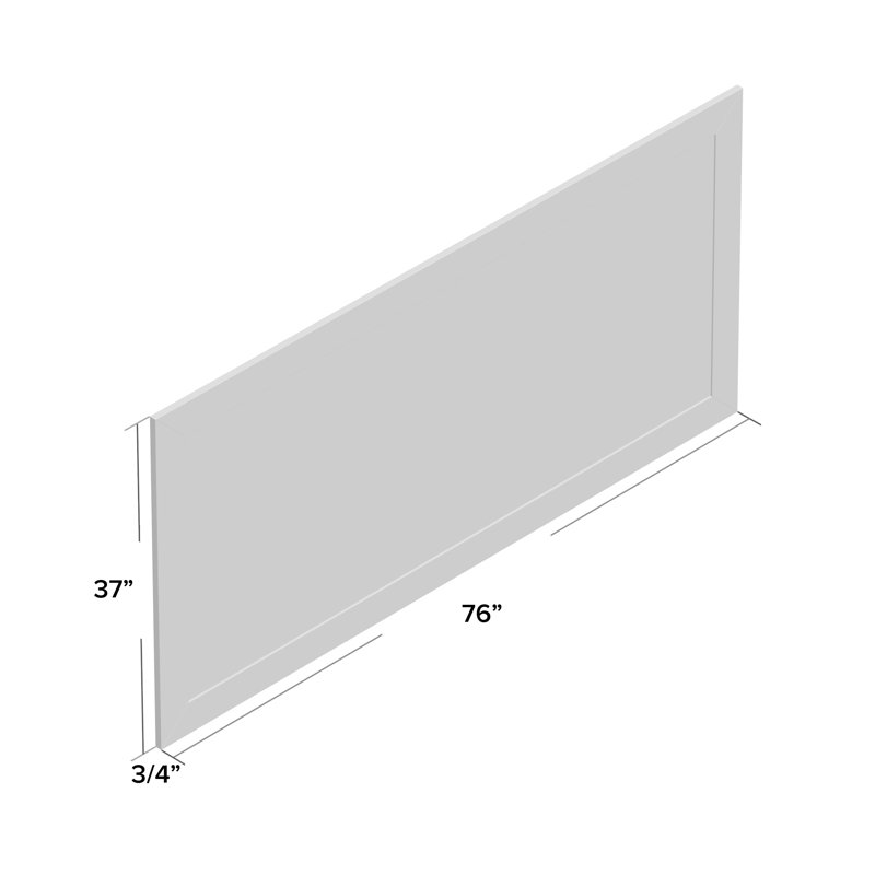 Wood Flat Mirror, 76" H x 37" W