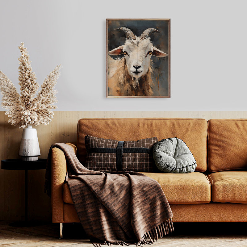 Chèvre rouille bleue, H 30 po x l 24 po