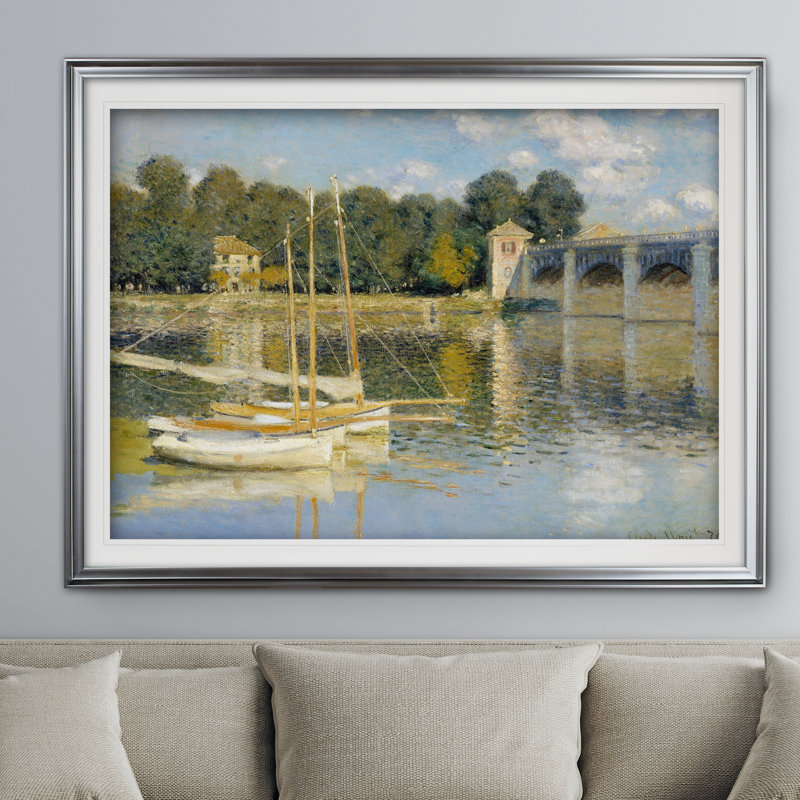 « the bridge » par claude monet, impression, Argent, H 31 po x l 43 po x P 1,5 po
