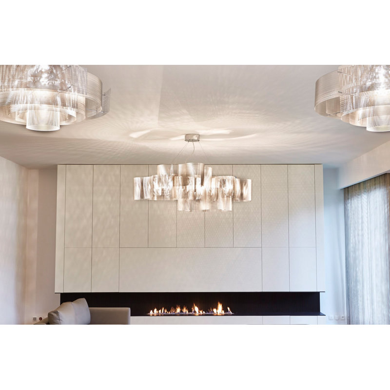 Lustre géométrique unique à 5 lumières Nuage, H 12 po x l 19 po x P 31 po