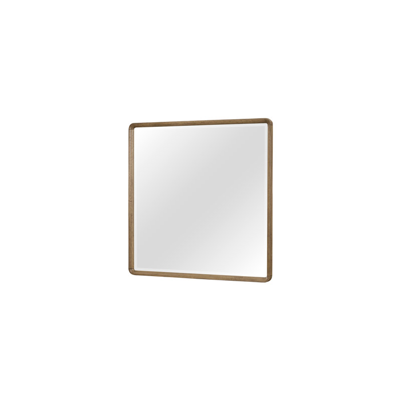 Small Modern Mirror, Light Brown