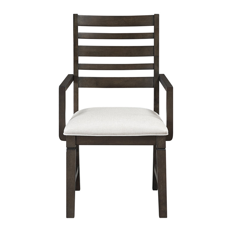 Ensemble de chaises de salle à manger de style classique avec accoudoirs au fini espresso foncé 2 pièces