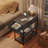 Narrow Side Table With Charging Station, End Table, Couch Table With Fabric Drawer For  For Living Room, Bedroon-1487747539