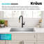Évier de cuisine sous-comptoir en acier inoxydable de calibre 16 à double cuve 60/40 KRAUS Standart PRO™-98155509