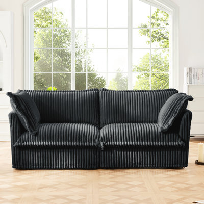 Detachable Cover 2 With Spacious Seating And Comfortable For Small Apartments Breathable Soft 2 Corduroy Removable Easy Cleaning