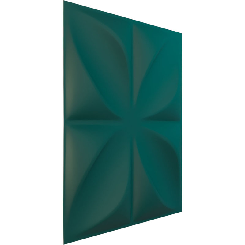 11 7/8"W x 11 7/8"H Helene EnduraWall Decorative 3D Wall Panel, UltraCover Satin Lagoon (Covers 0.98 Sq. Ft.), Satin Lagoon