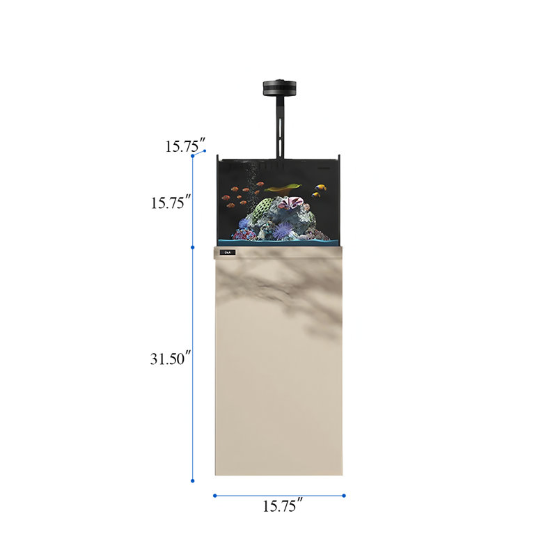 Petit aquarium à filtration de fond 15,75 po Golden, 21,13 gallons (H 47,24 po x l 15,75 po x P 15,75 p