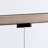 Buffet Cabinet For Modern Kitchen Organization - 4 Shelves, White & Dark Taupe Streamlined Appearance Modernize Your With Storage Maximize Utilization Of Space