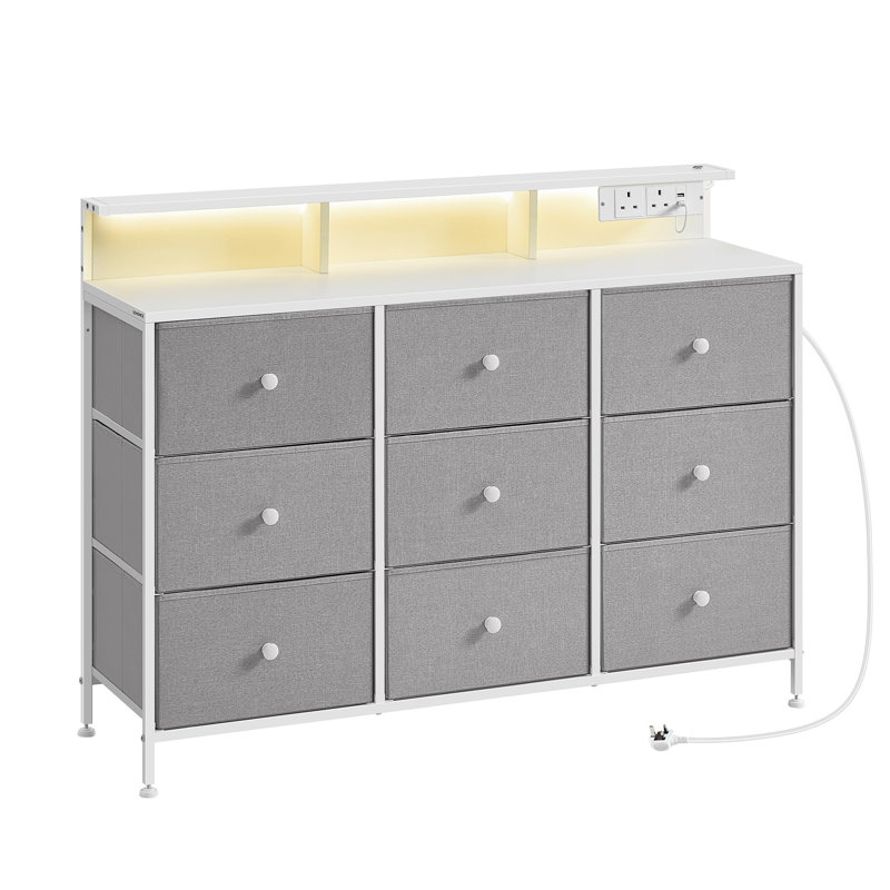 Catela 9 - Drawer Chest of Drawers, Grey
