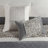 5 Piece Textured Jacquard Stripe Comforter Set With Throw Pillows