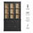 Amara 79 Inch Large Storage Display Cabinet In Black Oak