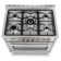 Cosmo 2 Piece Kitchen Appliance Package with 36'' Dual Fuel Freestanding Range , and Wall Mount Range Hood