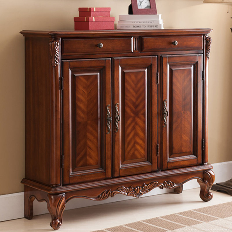 Cherry Solid + Manufactured Wood Shoe Storage Bench