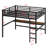Metal Loft Bed With Power Outlet And LED Lighted, Space-Saving-77729797