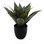 Faux Foxtail Agave in Minimalist Black Pot
