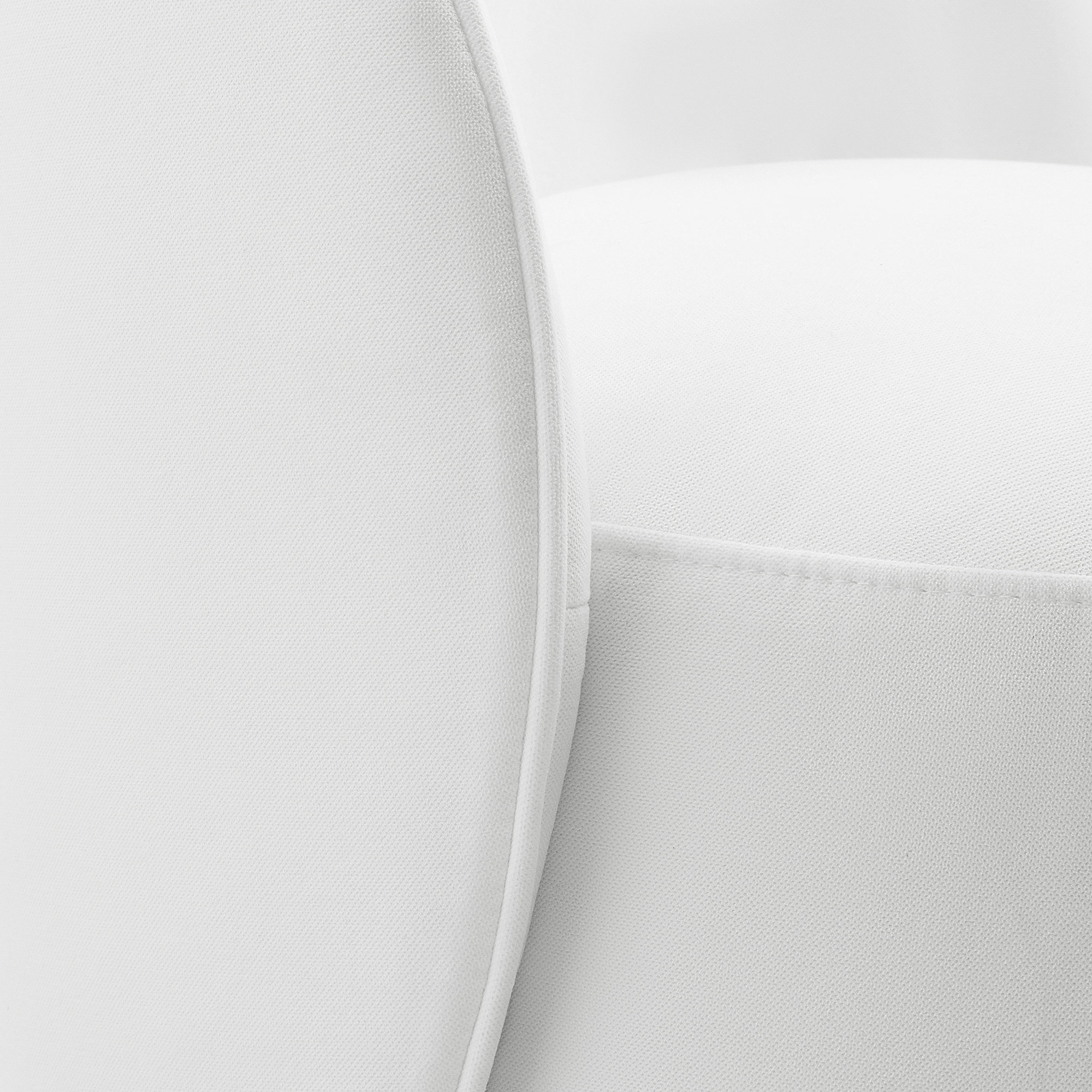 Lola Lola Caster Dining Chair, Polyester Blend White