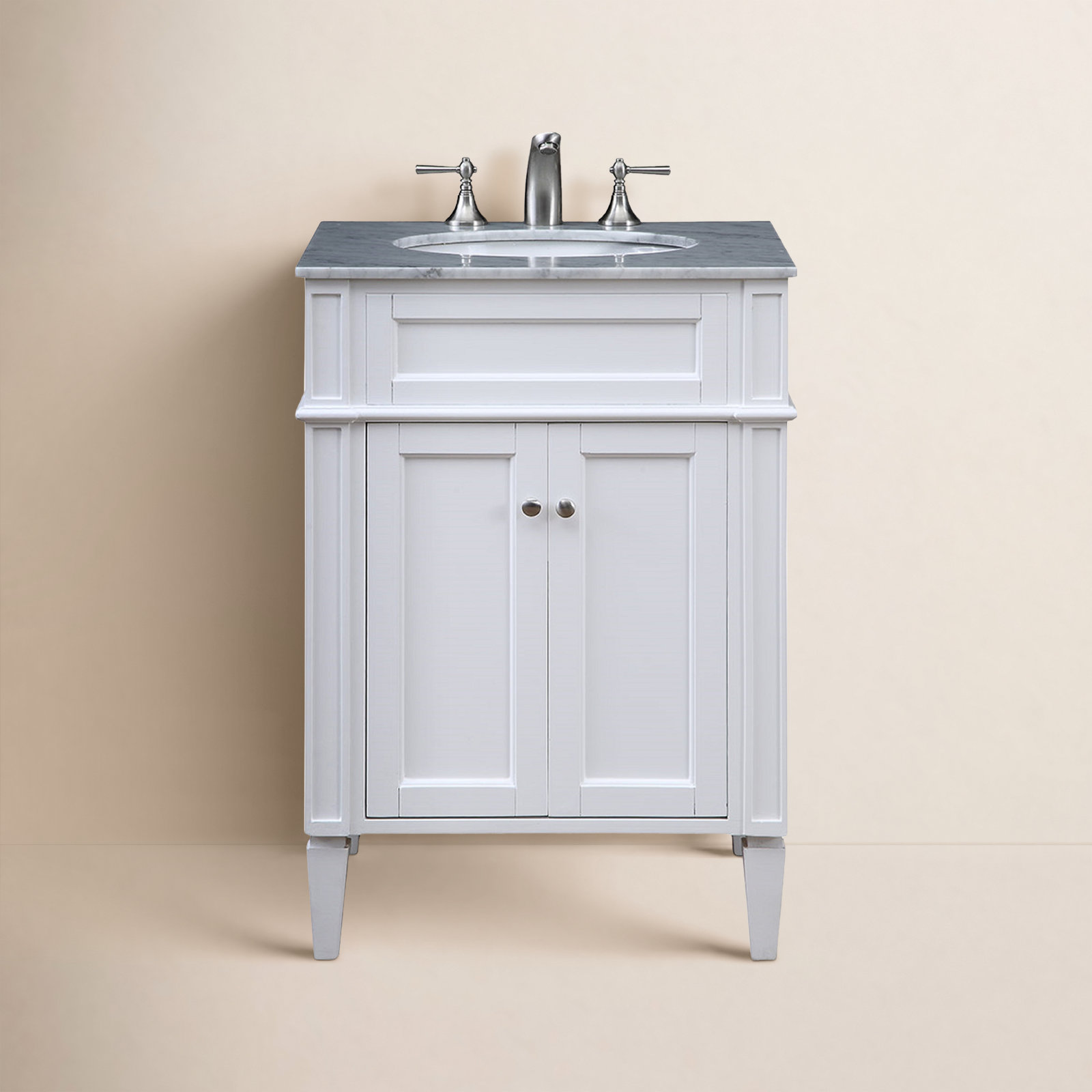 Rivers 24'' Single Bathroom Vanity, White