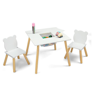 Kids Table And 2 Chairs Set With Storage & Removable Tabletop by Zoomie Kids