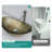 Artistic Tempered Glass Elegant Gold-Foil Glass Vessel Sink With Chrome Pop-Up Drain-123428860-123428857
